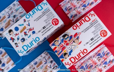 Ejen Ali x Durio kid’s 4-ply surgical face masks launching now!