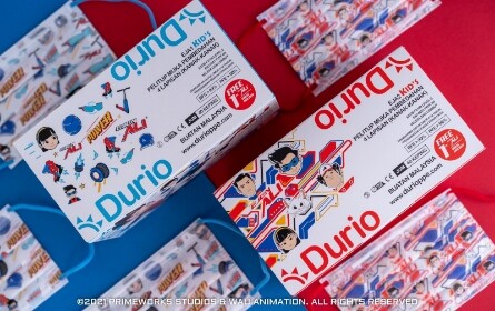 Ejen Ali x Durio kid’s 4-ply surgical face masks launching now!