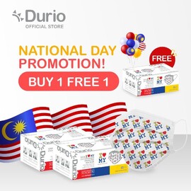 Durio 531 I LOVE MY 3 Ply Protective Face Mask -(50pcs/box) - Buy 1 Free 1 