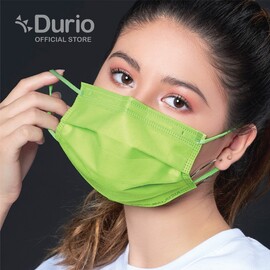 Durio 545 Trendish 4 Ply Surgical Face Mask - Neon Green (40pcs)