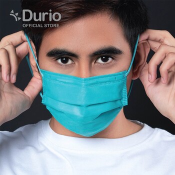 Durio 545 Trendish 4 Ply Surgical Face Mask - Tiffany Blue (40pcs)