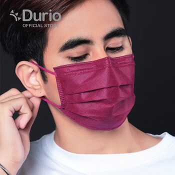 Durio 545 Trendish 4 Ply Surgical Face Mask - Dark Purple- (40pcs)