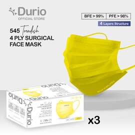 [50% Off for Bundle of 3] 545 Trendish Neon Series 4 Ply Surgical Face Mask 