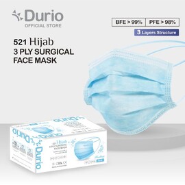 Durio 521 Hijab 3 Ply Surgical Face Mask - (50pcs)