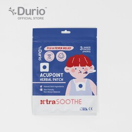 Durio 605F x'traSoothe Flu and Fever Relief Acupoint Herbal Patch (3 inner packs - 6 pcs)