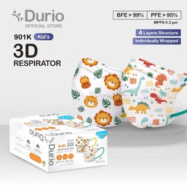 Durio 901K Kid’s 3D Respirator - Safari  & Dinosaur - (40pcs)