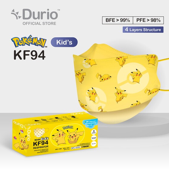 Durio 904K Kid’s Pokémon KF94 - (10 Pcs)