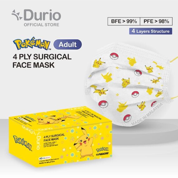 Durio 546A Pokémon 4 Ply Surgical Face Mask 