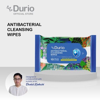 Durio Antibacterial Cleansing Wipes 10 sheets 