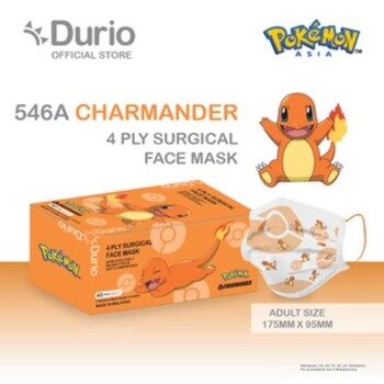 Durio 546A Pokémon 4 Ply Surgical Face Mask - Charmander- (40pcs) (ADULT)