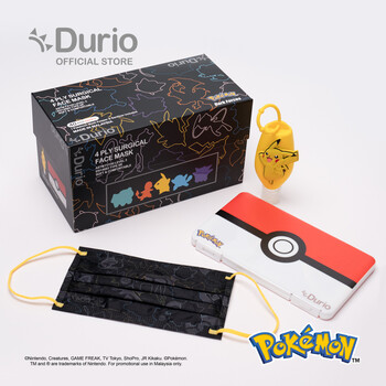 Durio 546A Pokémon Adult 4 Ply Surgical Face Mask - Dark Forces-40 Pcs